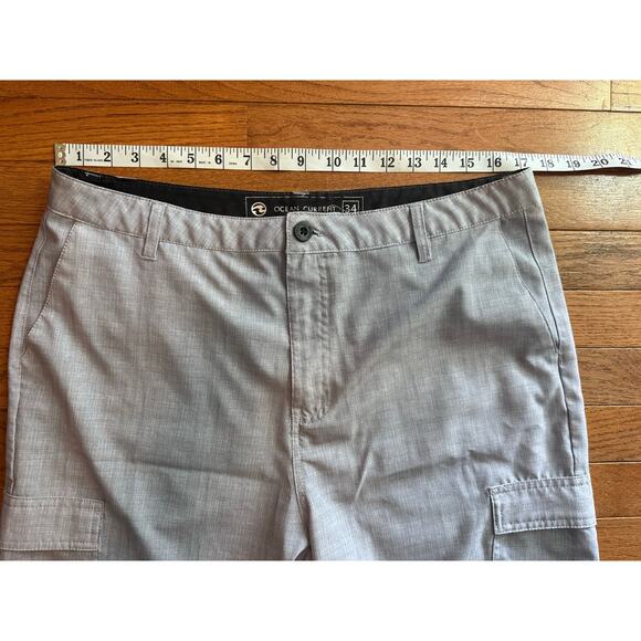 Ocean Current Mens Shorts Size 34 Light Grey Cargo - Picture 5 of 8